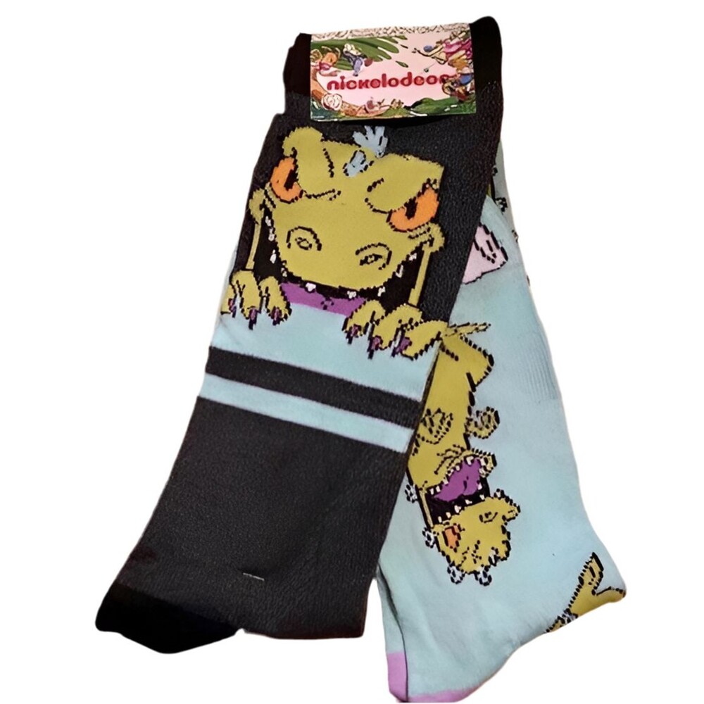 Nickelodeon Rugrats Reptar Men’s Crew Socks - 2 Pack